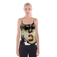 Woman With Attitude Grunge  All Over Print Spaghetti Strap Top by OCDesignss