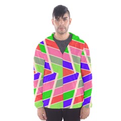 Symmetric Distorted Rectangles Mesh Lined Wind Breaker (men) by LalyLauraFLM