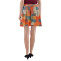 Retro colors distorted shapes                           A-Line Pocket Skirt View2