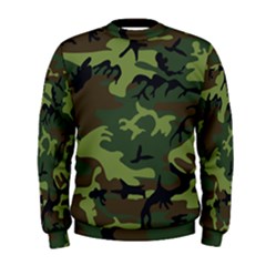 Camouflage Green Brown Black Men s Sweatshirt by Nexatart