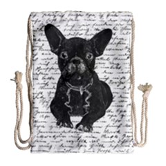 Cute Bulldog Drawstring Bag (large) by Valentinaart