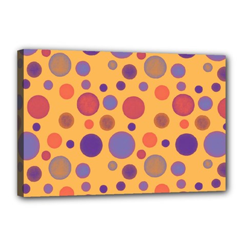 Polka Dots Canvas 18  X 12  by Valentinaart