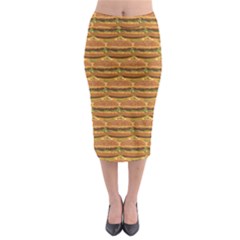 Delicious Burger Pattern Midi Pencil Skirt by berwies