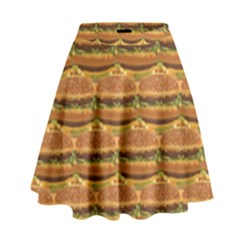 Delicious Burger Pattern High Waist Skirt by berwies