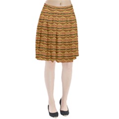 Delicious Burger Pattern Pleated Skirt by berwies