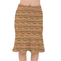 Delicious Burger Pattern Mermaid Skirt by berwies