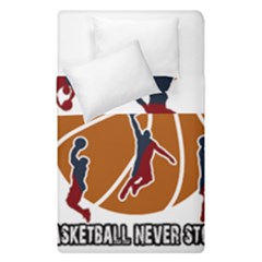 Basketball Never Stops Duvet Cover Double Side (single Size) by Valentinaart