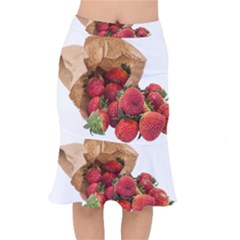 Strawberries Fruit Food Delicious Mermaid Skirt by Nexatart