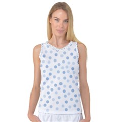 Bubble Balloon Circle Polka Blue Women s Basketball Tank Top by Mariart