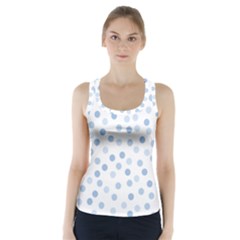 Bubble Balloon Circle Polka Blue Racer Back Sports Top by Mariart