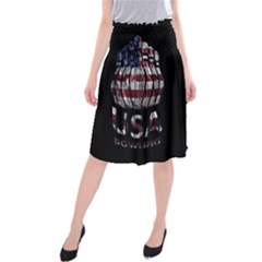 Usa Bowling  Midi Beach Skirt by Valentinaart