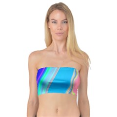 Aurora Color Rainbow Space Blue Sky Purple Yellow Green Pink Bandeau Top by Mariart