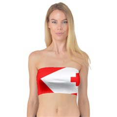 Tabla Laboral Sign Red White Bandeau Top by Mariart