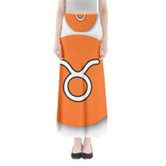 Taurus Symbol Sign Orange Maxi Skirts by Mariart