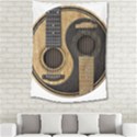 Old And Worn Acoustic Guitars Yin Yang Medium Tapestry View2