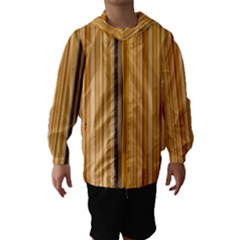 Brown Verticals Lines Stripes Colorful Hooded Wind Breaker (kids) by Mariart