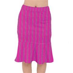 Pink Line Vertical Purple Yellow Fushia Mermaid Skirt by Mariart