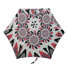 High Contrast Twirl Mini Folding Umbrellas by linceazul