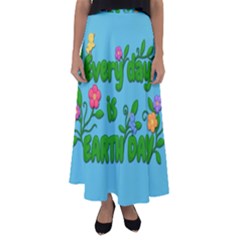 Earth Day Flared Maxi Skirt by Valentinaart