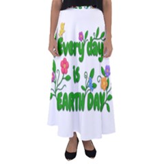 Earth Day Flared Maxi Skirt by Valentinaart