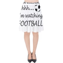 Football Fan  Velvet High Waist Skirt by Valentinaart