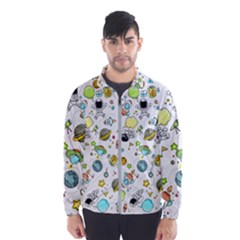 Space Pattern Wind Breaker (men) by Valentinaart