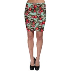 Fruit Branches Green Bodycon Skirt by snowwhitegirl