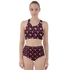 Deer Dots Red Racer Back Bikini Set by snowwhitegirl