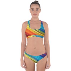 Rainbow Cross Back Hipster Bikini Set by NSGLOBALDESIGNS2