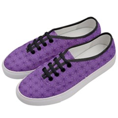 Pattern Spiders Purple And Black Halloween Gothic Modern Women s Classic Low Top Sneakers by genx