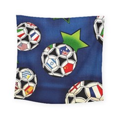 Textile Football Soccer Fabric Square Tapestry (small) by Pakrebo