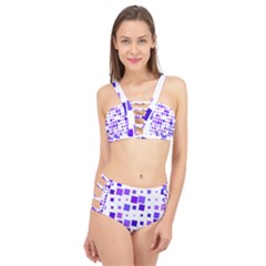 Square Purple Angular Sizes Cage Up Bikini Set by HermanTelo