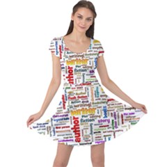 Writing Author Motivation Words Cap Sleeve Dress by Sapixe