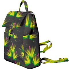 Floral Abstract Lines Buckle Everyday Backpack by Bajindul