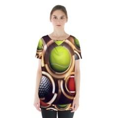 Sport Ball Tennis Golf Football Skirt Hem Sports Top by Bajindul