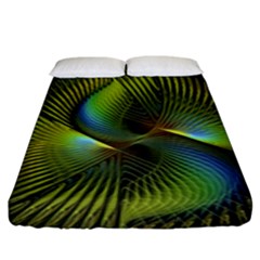 Fractal Abstract Design Fractal Art Fitted Sheet (king Size) by Pakrebo