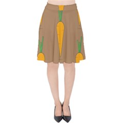 Healthy Fresh Carrot Velvet High Waist Skirt by HermanTelo