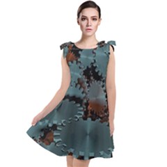 Gear Gears Technology Transmission Tie Up Tunic Dress by Simbadda