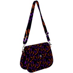 Halloween Candy On Black Saddle Handbag by bloomingvinedesign