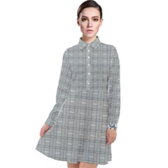 Pattern Shapes Long Sleeve Chiffon Shirt Dress by HermanTelo