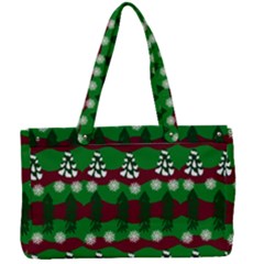 Snow Trees And Stripes Canvas Work Bag by bloomingvinedesign