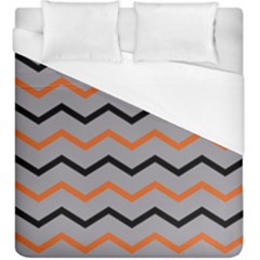 Basketball Thin Chevron Duvet Cover (king Size) by mccallacoulturesports