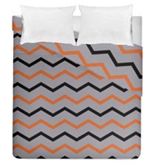 Basketball Thin Chevron Duvet Cover Double Side (queen Size) by mccallacoulturesports