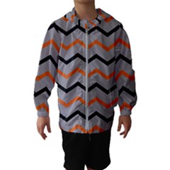 Basketball Thin Chevron Kids  Hooded Windbreaker by mccallacoulturesports