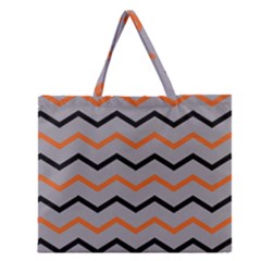 Basketball Thin Chevron Zipper Large Tote Bag by mccallacoulturesports