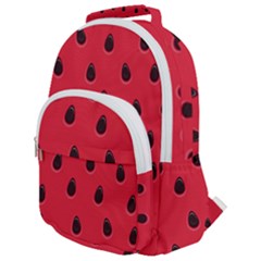 Seamless Watermelon Surface Texture Rounded Multi Pocket Backpack by Vaneshart