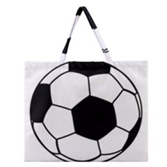 Soccer Lovers Gift Zipper Large Tote Bag by ChezDeesTees