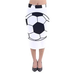 Soccer Lovers Gift Velvet Midi Pencil Skirt by ChezDeesTees