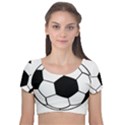 Soccer Lovers Gift Velvet Short Sleeve Crop Top  View1