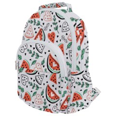 Seamless-vector-pattern-with-watermelons-mint Rounded Multi Pocket Backpack by Vaneshart